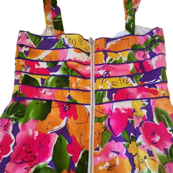 Vintage 90s SPENCE Corset Floral Spring Dress Bodycon SZ 6 - Picture 3 of 13